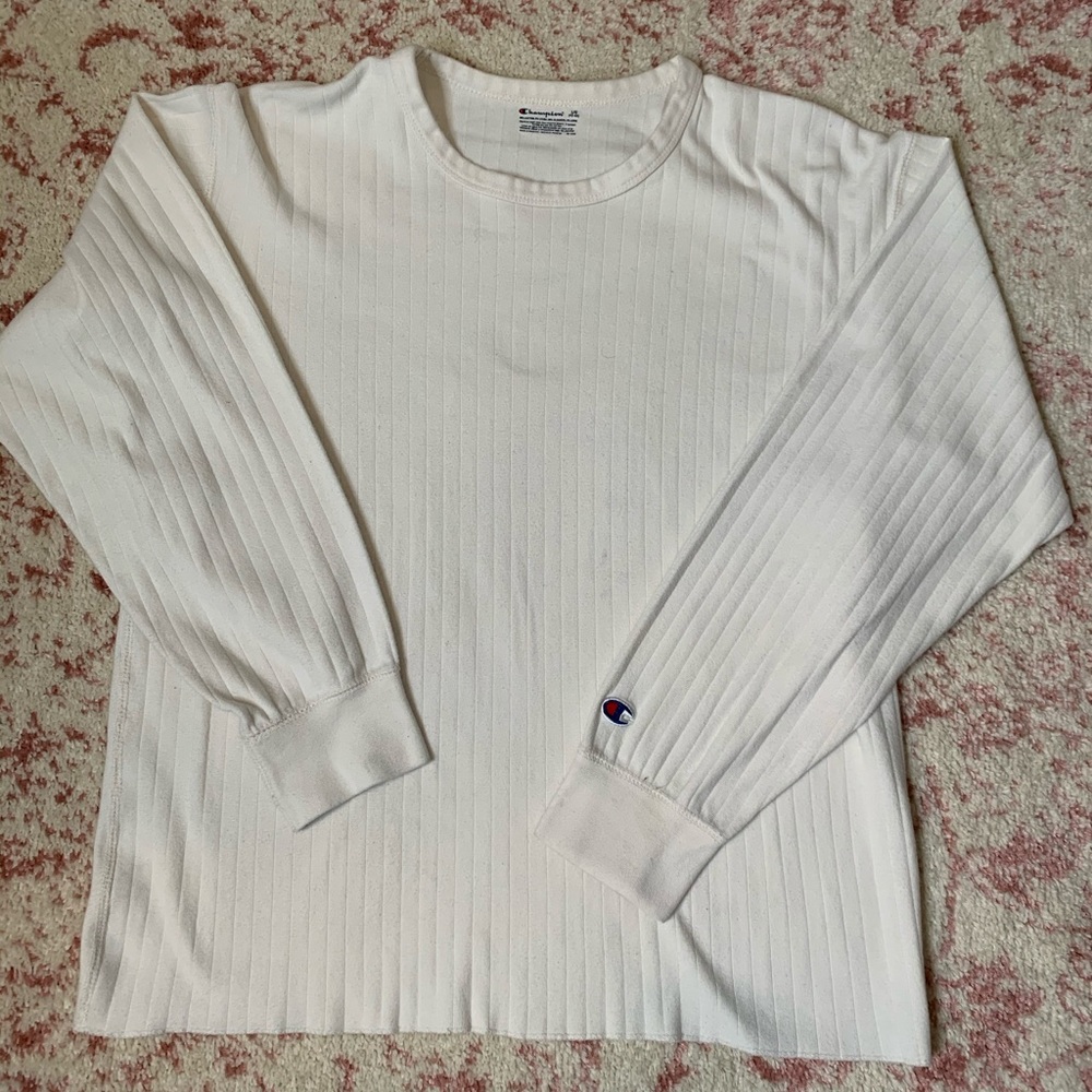 Champion White large vintage top GREAT COND